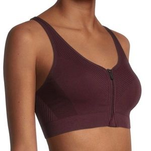 Xersion Women's Burgundy Medium Support Sports Bra Sizes M L XL